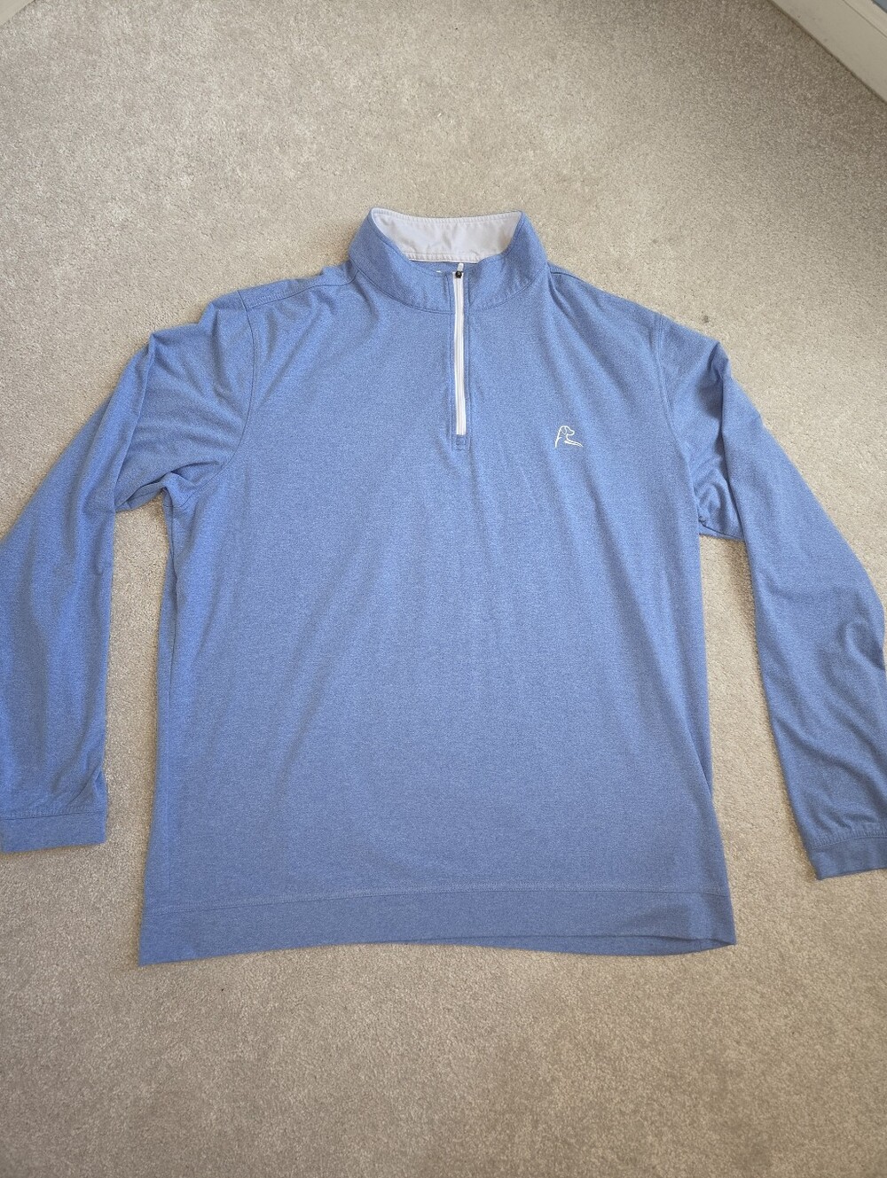 Rhoback Light Blue Quarter‑Zip Pullover